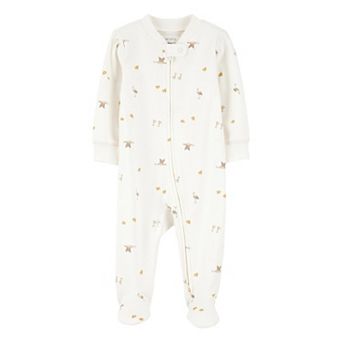 Baby Carter's Mini Bird Print 2-Way Zip Sleep & Play Pajamas