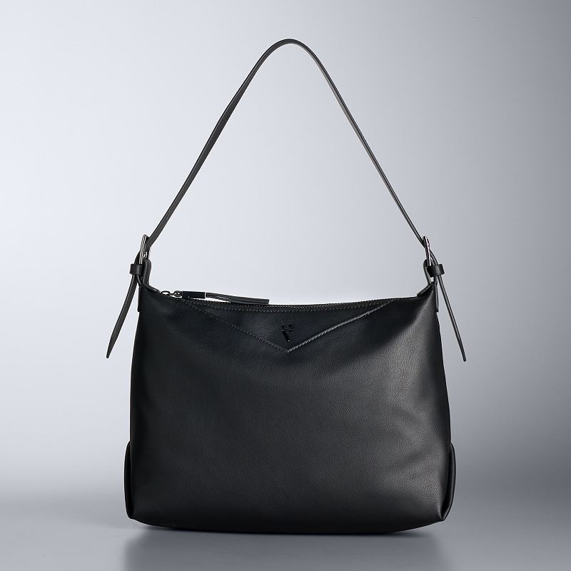 Simply Vera Vera Wang Laci Buckle Shoulder Bag, Black