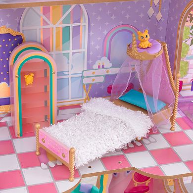 KidKraft Rainbow Dreamers Cloud Bedroom Dollhouse Furniture