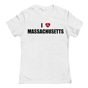 Junior's I Heart Massachusetts Graphic Tee
