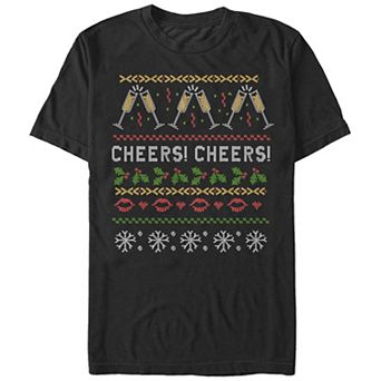 Men's Cheers For The New Year Sweater Graphic Tee