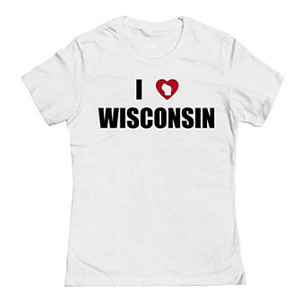 Junior's I Heart Wisconsin Graphic Tee