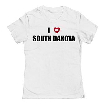 Junior's I Heart South Dakota Graphic Tee