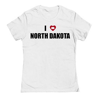 Junior's I Heart North Dakota Graphic Tee