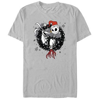 Disney's The Nightmare Before Christmas Jack And Zero Wreath Men's Graphic Tee