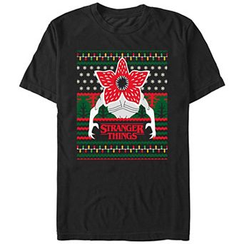 Men's Stranger Things Demogorgon Ugly Sweater Graphic Tee