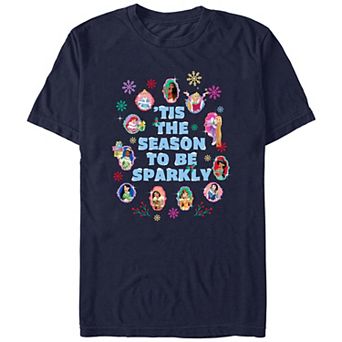 Disney Princess 'Tis The Season To Be Sparkly Men's Graphic Tee