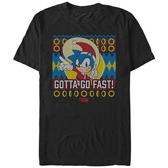 Men's Sonic Santa Claus Gotta Go Fast Graphic Tee