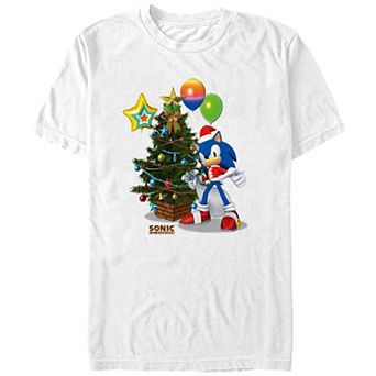 Men's Sonic The Hedgehog Christmas Tree Graphic Tee