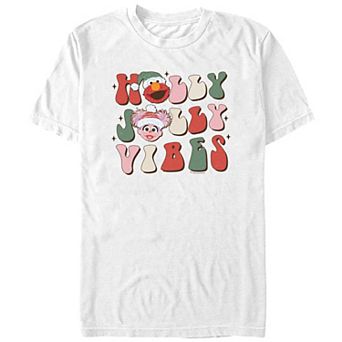 Men's Sesame Street Holly Jolly Vibes Graphic Tee