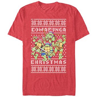 Men's Teenage Mutant Ninja Turtles Cowabunga Christmas Graphic Tee