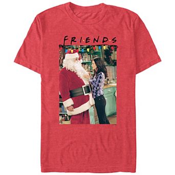 Men's Friends Santa Claus And Monica Graphic Tee