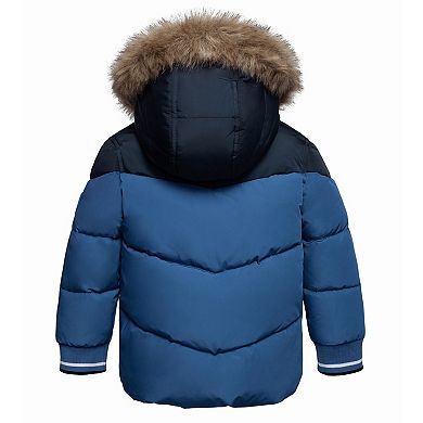 Toddler Boys' Rokka&rolla Fleece Lined Puffer Jacket Coat