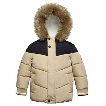 Toddler Boys' Rokka&rolla Fleece Lined Puffer Jacket Coat