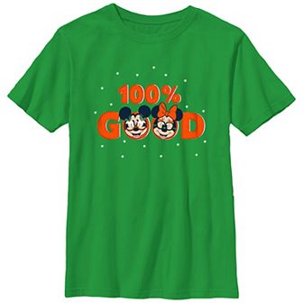 Disney's Mickey Mouse And Minnie 100% Good Boys 8-20 Graphic Tee
