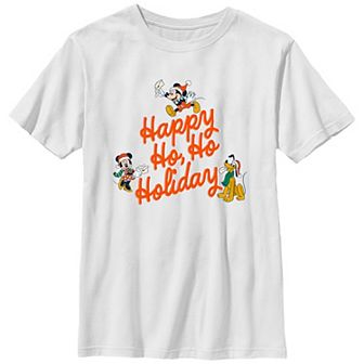 Disney's Mickey Mouse And Friends Happy Holidays Boys 8-20 Graphic Tee