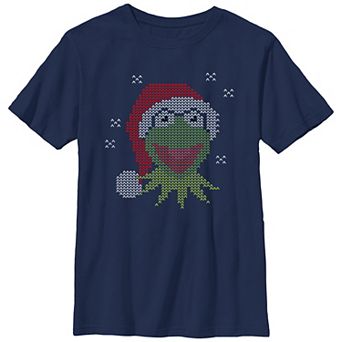 Boys 8-20 The Muppets Santa Claus Kermit Graphic Tee