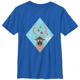 Disney's Frozen Sven Tangled In Christmas Ornaments Boys 8-20 Graphic Tee