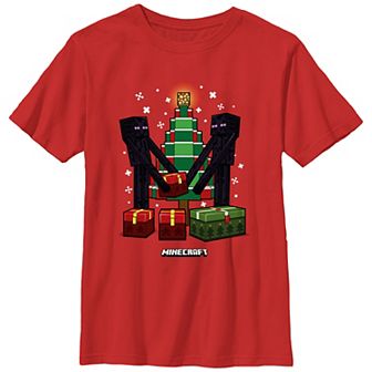 Boys 8-20 Minecraft Christmas Tree Graphic Tee