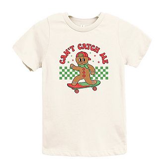 Gingerbread Man Skateboard Youth Short Sleeve Graphic Tee