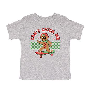 Gingerbread Man Skateboard Youth Short Sleeve Graphic Tee
