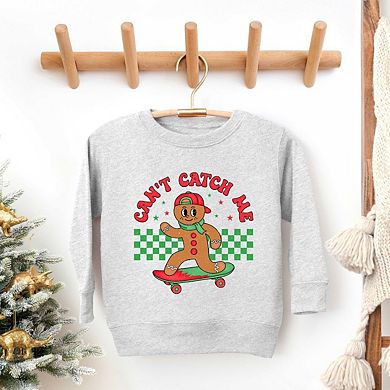 Gingerbread Man Skateboard Toddler Graphic Sweatshirt