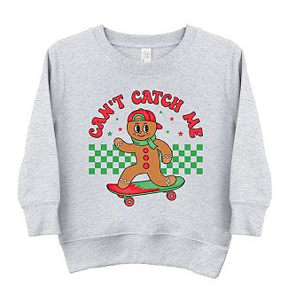 Gingerbread Man Skateboard Toddler Graphic Sweatshirt