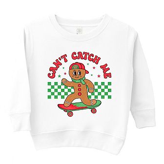 Gingerbread Man Skateboard Toddler Graphic Sweatshirt