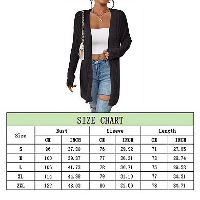 Womens Crochet Cardigans Long Sleeve Open Front Kimonos Boho Summer Cardigan Sweater Cover Up