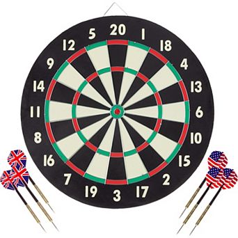 Paper Wound Dart Board Set With 6 Darts