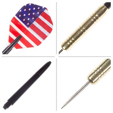 Paper Wound Dart Board Set With 6 Darts