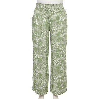 Juniors' Plus Size SO® High Rise Smocked Wide Leg Pants