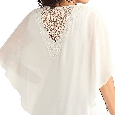 Plus Size AB Studio Asymmetrical Hem Popover Top