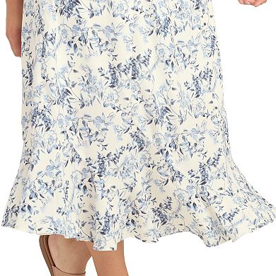 Plus Size AB Studio Pull On Elastic Waist Skirt