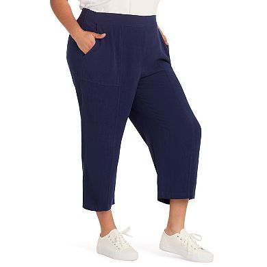 Plus Size AB Studio Crop Pull On Pants