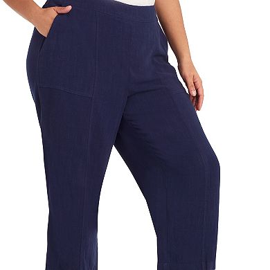 Plus Size AB Studio Crop Pull On Pants