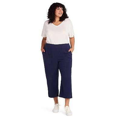 Plus Size AB Studio Crop Pull On Pants