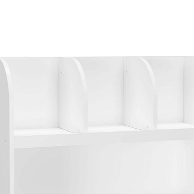 Kids Bookcase With 4 Compartments Storage Book Shelf Toy Organizer
