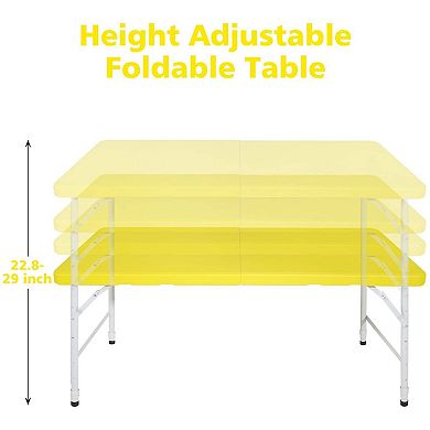 4ft Portable Folding Table Indoor & Outdoor Table For Camping Party