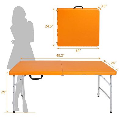 4ft Portable Folding Table Indoor & Outdoor Table For Camping Party