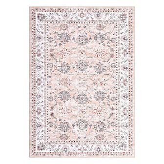 Garvee Traditional Rectangle Area Rug Washable Vintage Medallion Floral Carpet