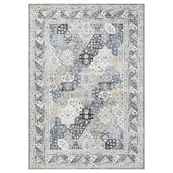 Garvee Traditional Distressed Rug Non Shedding Stain Resistant Carpet for Office