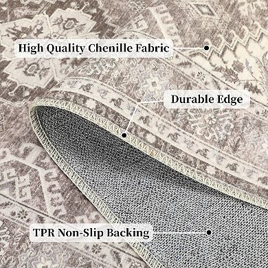 Garvee Vintage Boho Area Rug Soft Washable Floor Carpet for Bedroom Living Room