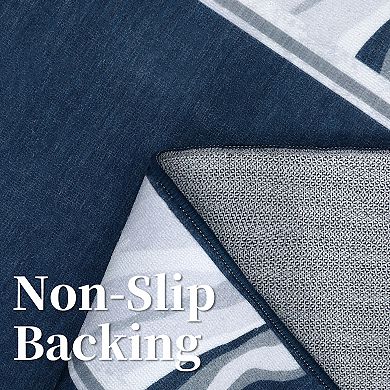 Garvee Modern Bordered Area Rug Anti-Slip Backing Indoor Carpet