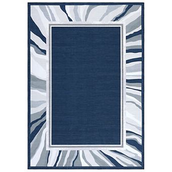 Garvee Modern Bordered Area Rug Anti-Slip Backing Indoor Carpet