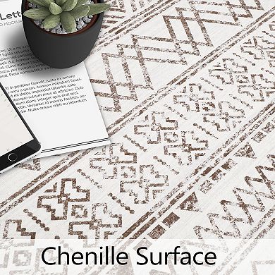 Garvee Machine Washable Boho Rug Non Skid Rubber Backing Mat for Bedroom