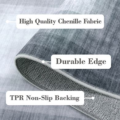 Garvee Bordered Design Non-Slip Traditional Area Rug Washable Soft Throw Carpet for Home Decor