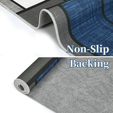 Garvee Geometric Rug Contemporary Carpet for Bedroom