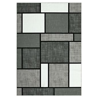 Garvee Geometric Rug Contemporary Carpet for Bedroom