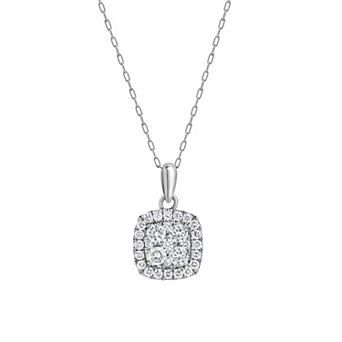 Diamond Brilliance Sterling Silver 1/2 Carat T.W. Lab-Created Diamond Pendant Necklace